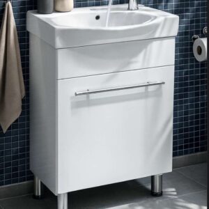 White Bathroom Vanity with Basin