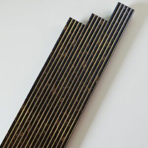 Concave Wall Panel Black and Gold